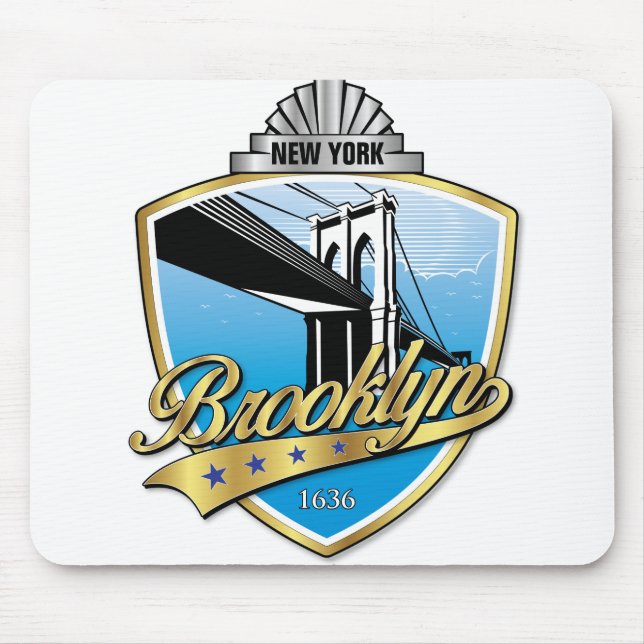 Alfombrilla De Ratón Brooklyn Design Gold (Frente)