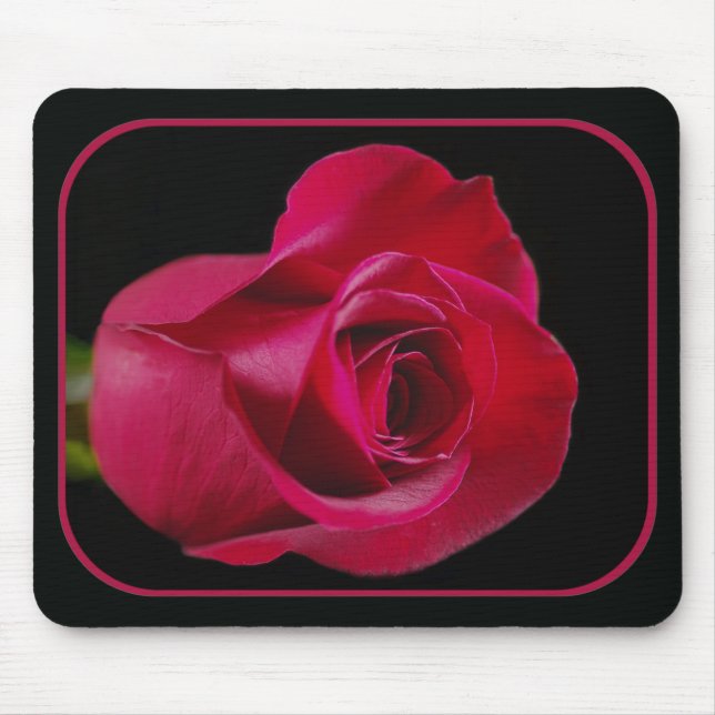 Alfombrilla De Ratón Brote Mousepad del rosa rojo (Frente)