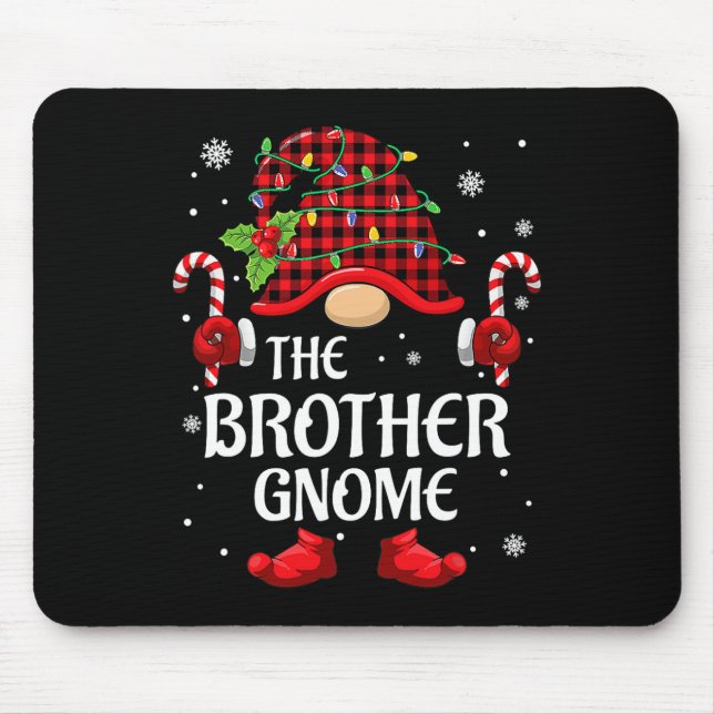 Alfombrilla De Ratón Brother Gnome Matching Christmas Pjs For Family  (Frente)