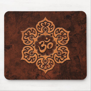 Alfombrilla De Ratón Brown OM floral de piedra
