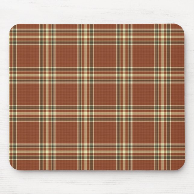 Alfombrilla De Ratón Brown Tartan Mousepad (Frente)