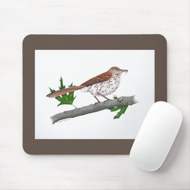 Alfombrilla De Ratón Brown Thrasher Mousepad (Con ratón)
