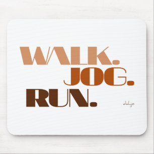 Alfombrilla De Ratón BROWN WALK JOG RUN (fuente CHUNKY)