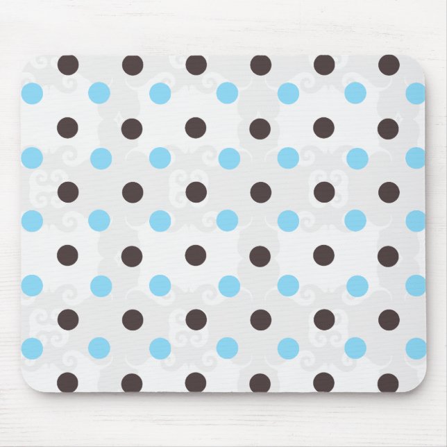 Alfombrilla De Ratón Brown y lunar azul (Frente)