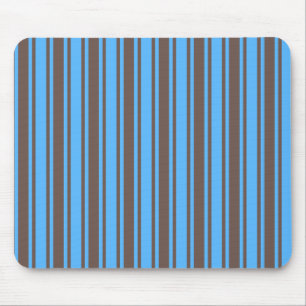Alfombrilla De Ratón Brown y rayas azules del caramelo