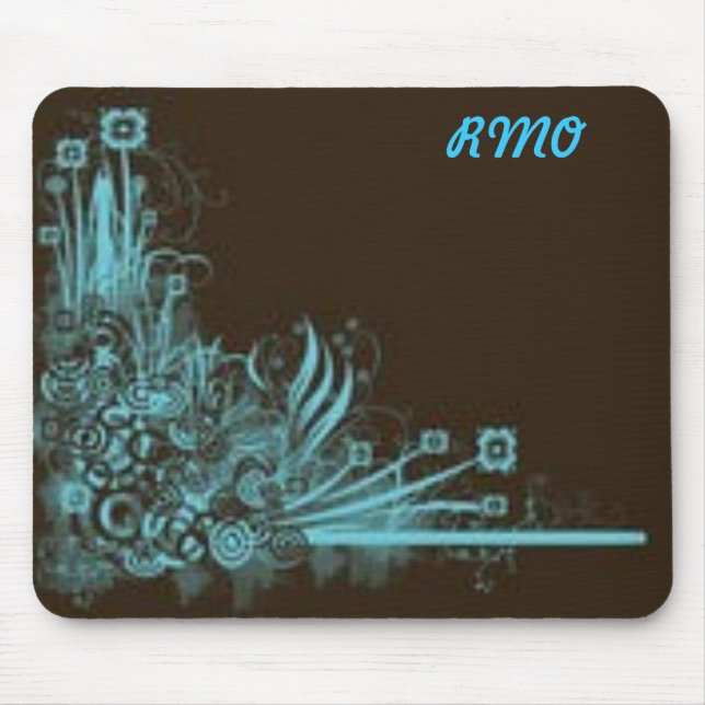 Alfombrilla De Ratón Brown y remolino azul Mousepad (Frente)