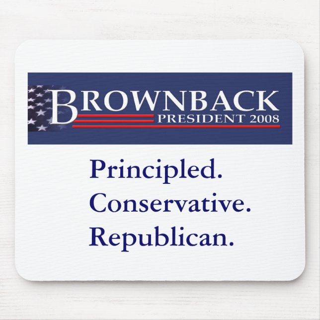 Alfombrilla De Ratón BROWNBACK PARA PRESIDENTE Mousepad (Frente)