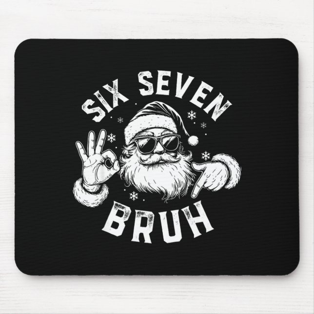 Alfombrilla De Ratón Bruh 67 Christmas Santa Six Seven 6 7 Boys Christm (Frente)