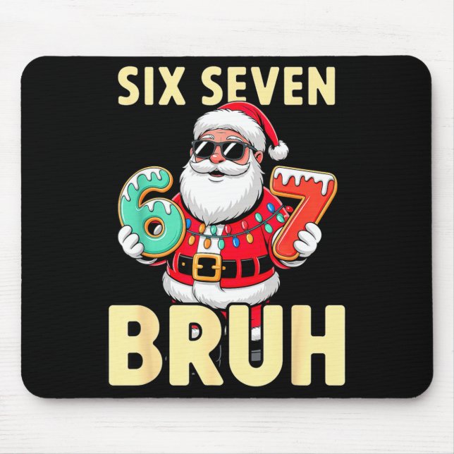 Alfombrilla De Ratón Bruh 67 Christmas Six Seven Meme Santa Boys 6 7 Ch (Frente)