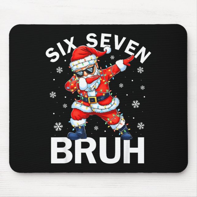 Alfombrilla De Ratón Bruh 67 Six Seven Santa Dabbing Christmas Meme Boy (Frente)