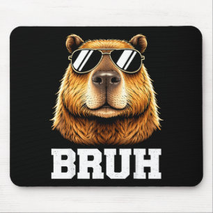 Alfombrilla De Ratón Bruh capybara meme divertido energía de capybara r