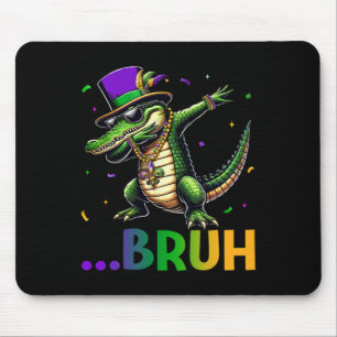 Alfombrilla De Ratón Bruh Mardigator Dabbing Alligator Mardi Gras