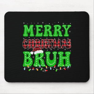 Alfombrilla De Ratón Bruh Navidad Cuadro Rojo Adolescentes Niños Xmas P