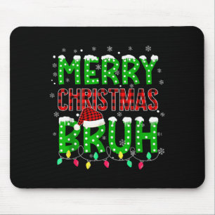 Alfombrilla De Ratón Bruh Navidad Cuadro Rojo Adolescentes Niños Xmas P