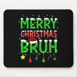 Alfombrilla De Ratón Bruh Navidades Red Plaid Adolescentes Niños Niños 