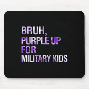 Alfombrilla De Ratón Bruh Purple Up Para Niños Militares Mes Ch Militar
