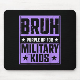 Alfombrilla De Ratón Bruh Purple Up Para Niños Militares Mo