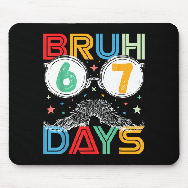 Alfombrilla De Ratón Bruh Sixty Seven Days Funny 6 7 School Kid Milesto (Frente)