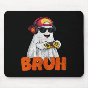 Alfombrilla De Ratón Bruh Spooky Boo Halloween Costueen Game Gaming Men