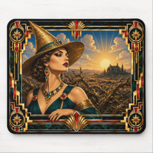 Alfombrilla De Ratón Bruja, Art Deco Mítico