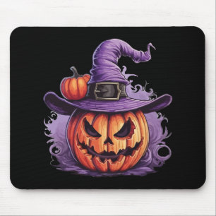 Alfombrilla De Ratón Bruja de calabaza embrujada