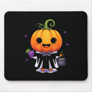 Alfombrilla De Ratón Bruja de calabaza kawaii Halloween truco o trato