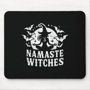 Alfombrilla De Ratón Brujas Namaste Yoga Meditación de Halloween 