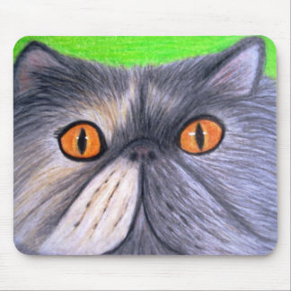 Alfombrilla De Ratón Brumoso el gato persa gris Mousepad