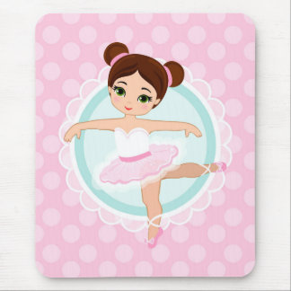 Alfombrilla De Ratón Brunette Ballerina - Chica bailarina de ballet ros