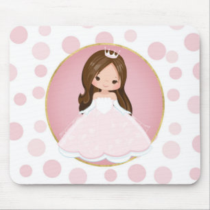 Alfombrilla De Ratón Brunette Pink Princess