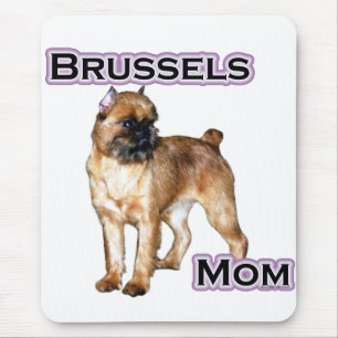 Alfombrilla De Ratón Bruselas Griffon Mom; Mamá de Brussels Griffon