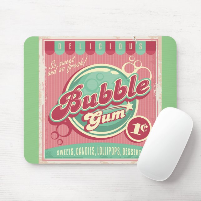 Alfombrilla De Ratón Bubble Gum Mousepad (Con ratón)