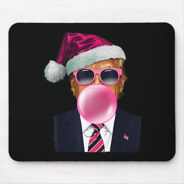 Alfombrilla De Ratón Bubblegum Trump Blowing Bubble Gum Christmas Nk Tr (Frente)