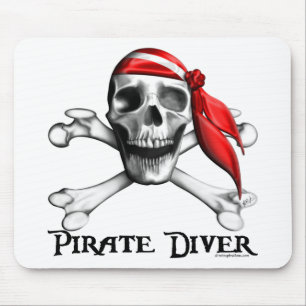 Alfombrilla De Ratón Buceador Mousepad del pirata