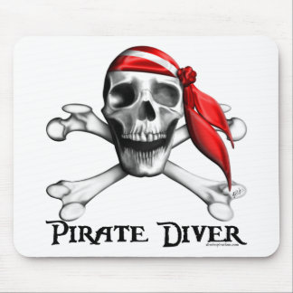 Alfombrilla De Ratón Buceador Mousepad del pirata