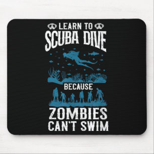 Alfombrilla De Ratón Buceo aprendiendo a bucear en Scuba los zombies no