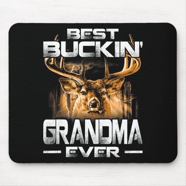 Alfombrilla De Ratón Buckin' Grandma Ever Shirt Deer Hunting Bucking Fa (Frente)