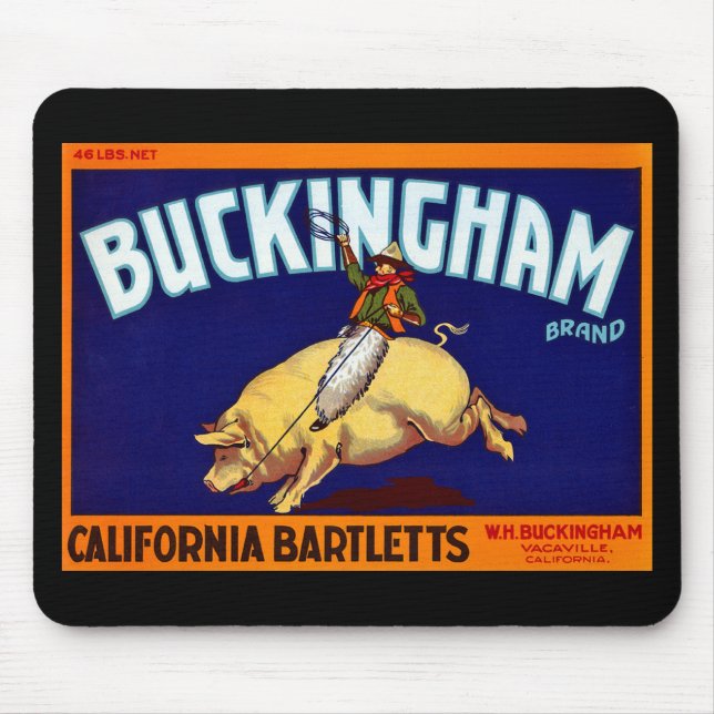 Alfombrilla De Ratón Buckingham Brand California Bartletts (Frente)
