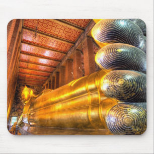 Alfombrilla De Ratón Buda gigante reclinado dentro del templo, Wat Pho,