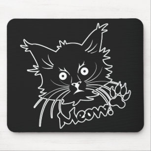 Alfombrilla De Ratón Buda personalizado de gato negro