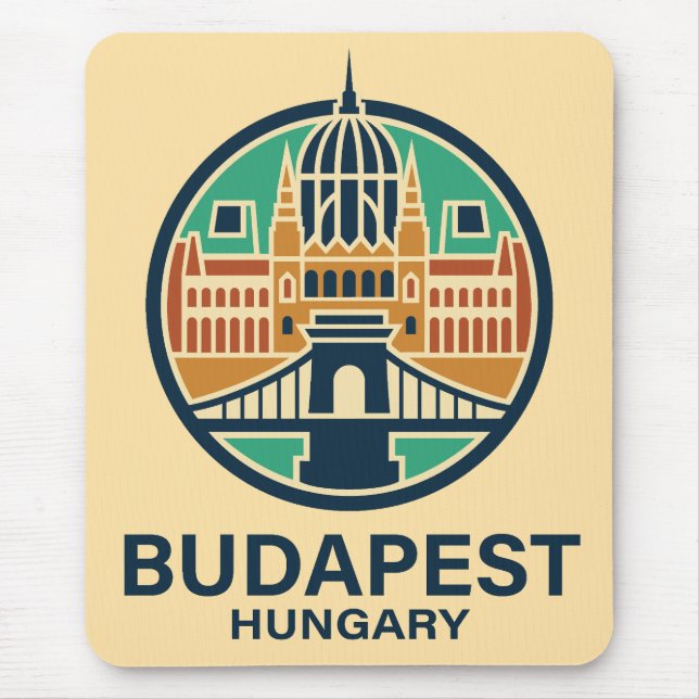 Alfombrilla De Ratón Budapest Hungría Europa (Frente)