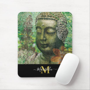 Alfombrilla De Ratón Buddha Mandala Boho Personalize Monogram