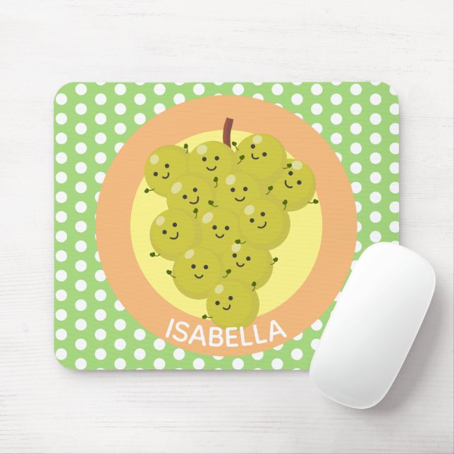 Alfombrilla De Ratón Buen ilustracion de uvas personalizados (Con ratón)