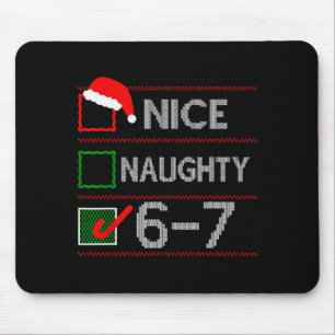 Alfombrilla De Ratón Buen travieso 6 7 Meme 67 Navidad Seis Siete Sudor