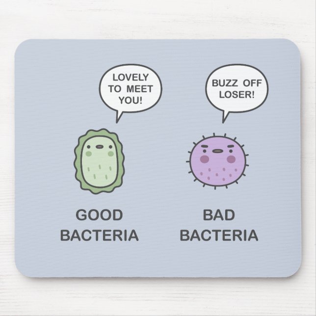 Alfombrilla De Ratón Buenas bacterias, malas bacterias (Frente)