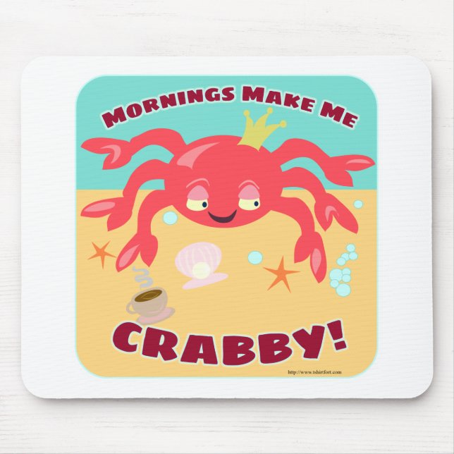 Alfombrilla De Ratón Buenos días háganme Personalizado de Crabby (Frente)