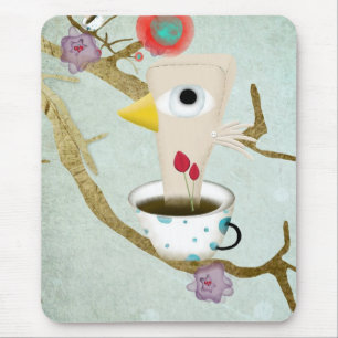 Alfombrilla De Ratón Buenos días insectos feos aqua arte rosa Mousepad