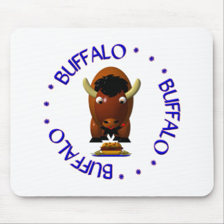 Alfombrilla De Ratón Búfalo Adorable con Carne sobre Weck y Alas de Búf