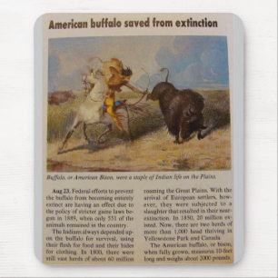 Alfombrilla De Ratón Búfalo americano de 1902 salvado de la extinción