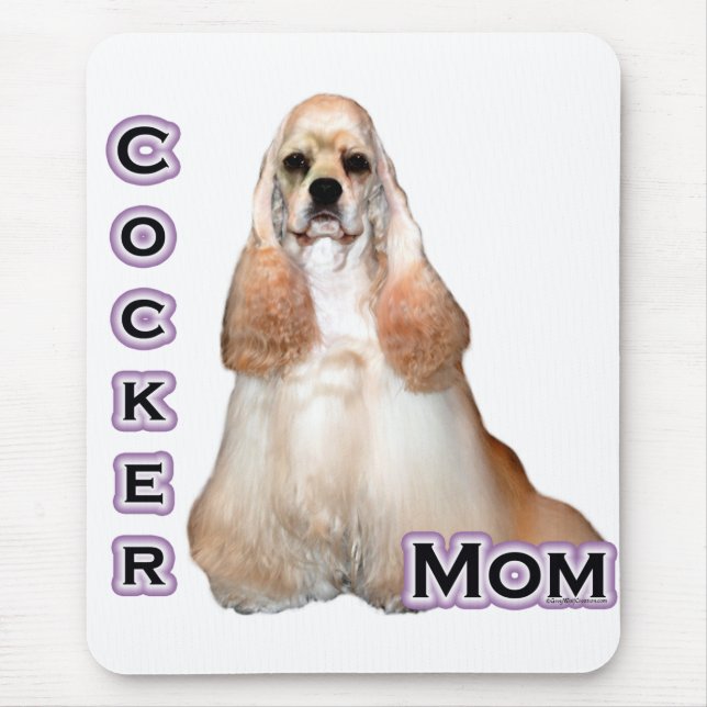 Alfombrilla De Ratón Buff Cocker Spaniel Mom; Cocker Spaniel Mom (Frente)